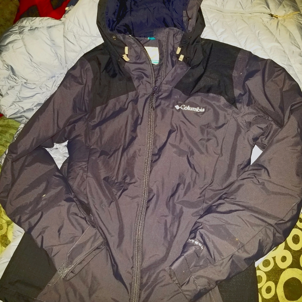 Navy Blue Two Toned Columbia Omin heat jacket NWOT